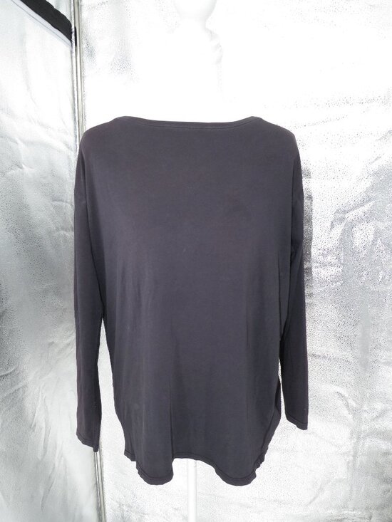 lululemon athletica Tops - Lululemon Boatneck Top Black Oversized Long Sleeve Shirt Pullover Womens XL 2XL